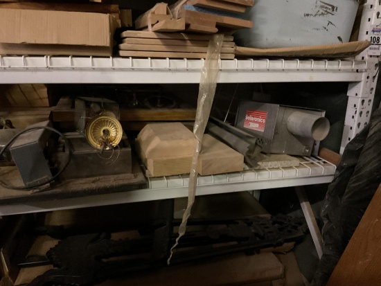 Contents Of Pallet Rack Lot 108, Stainless Sink, Wood Trim, Solaronics Heater, Architect. Hardware