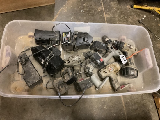 Porter Cable Cordless Drills with Batteries and Chargers