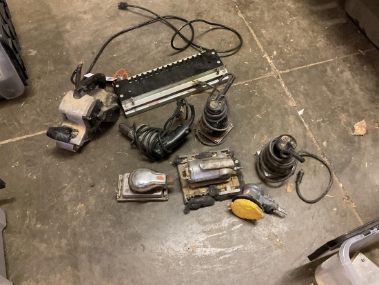 Electric And Pneumatic Sanders, Dovetail Jig, Porter Cable Belt Sander, Drill
