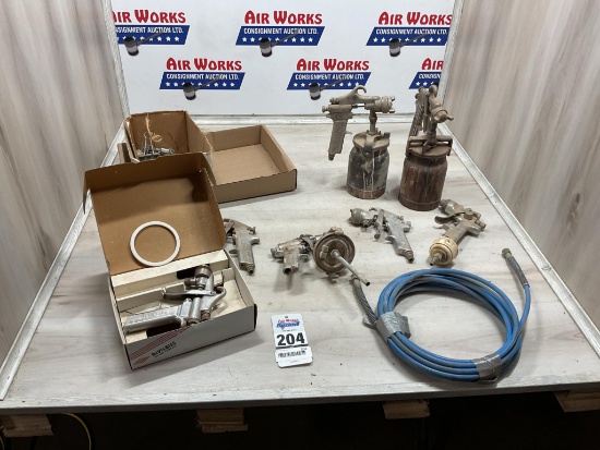 Box Lot, Devilbiss Spray Guns and Hose