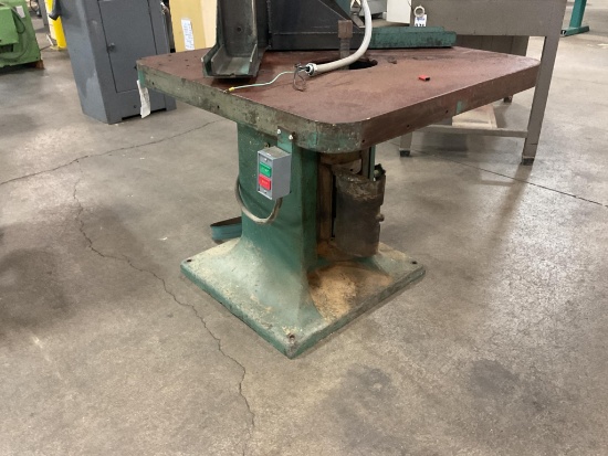 Heavy Duty Belt Driven Shaper, 1 1 1/4" Spindle, Shown With Electric Motor Disconnected. Dalton,