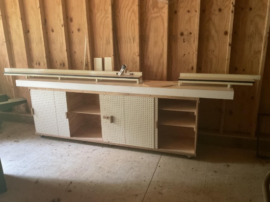 Cut Off Saw Stand With Biesmeyer Fence and Storage In Base