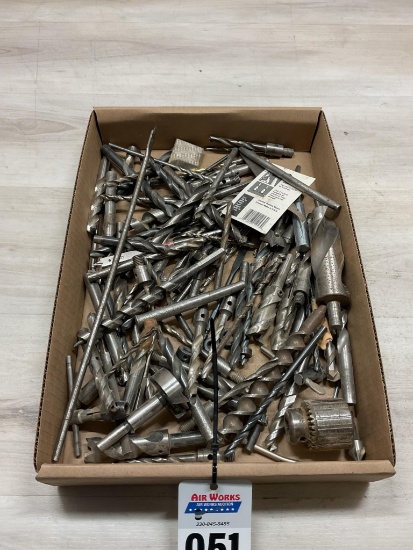 Box Lot Misc. Drill Bits, Brad Point Bids, Auger Bits