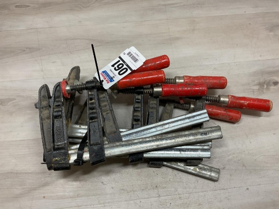 6 Bessey 12" Deep Throat Clamps