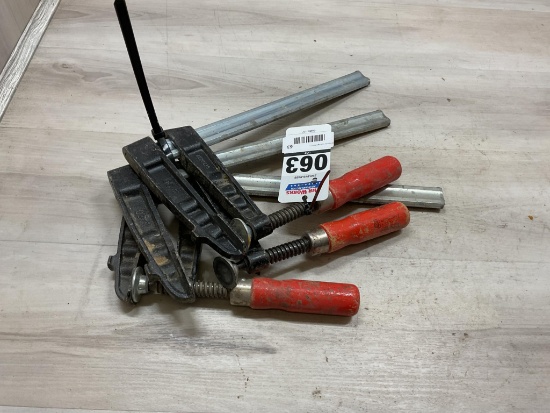 3 Bessey 12" Deep Throat Clamps