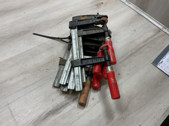 7 Bessey 8" Deep Throat Clamps