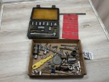 Box Lot Socket Set, Radius Gage Set, Sockets and Screw Drivers