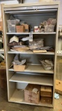 Metal Sliding Door Storage Cabinet With Contents, Senco Staples