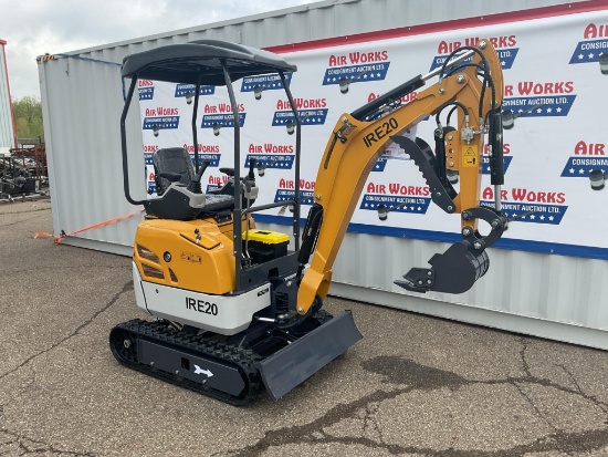 New Unused IR Model IRE20 Mini Excavator, 23 Hp Yanmar Diesel, Swing Boom, Hydraulic Thumb