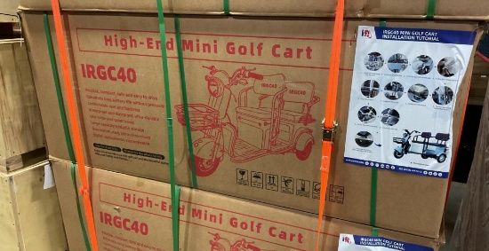New Unused 2025 IR Model IRGC40 Electric Mini Golf Cart, 60 Volt, 3 Speed,