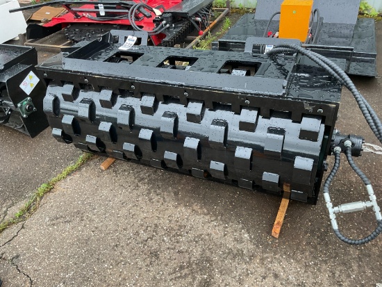 New Unused GIYI Model GY-CW59 Vibratory Compaction Roller Skid Loader Attachment, 59" Wide Roller