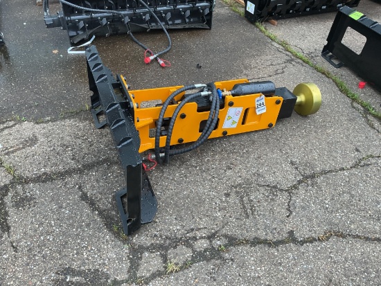 New Unused GIYI Model 680 Post Driver Skid Loader Attachment