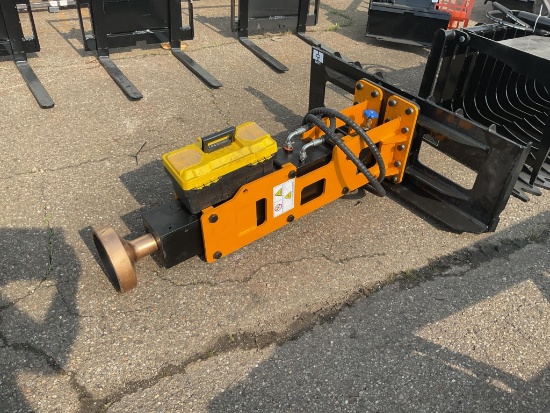 New Unused GIYI Model 680 Post Driver Skid Loader Attachment