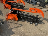 New Unused GIYI Model GY-X39F Trencher Mini Skid Loader Attachment, 8