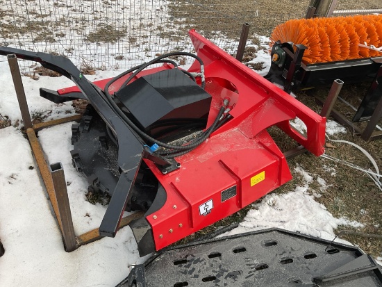 GIYI GY-X-DM43 Skid Steer Disc Mulcher, 43" Working Width, 54 Blades