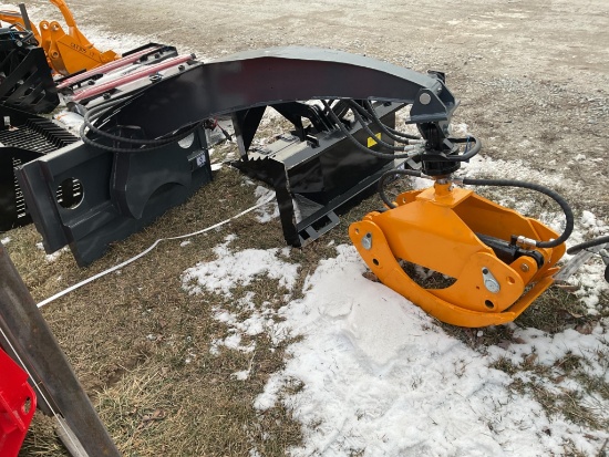 GIY GY-RG63 Skid Steer Rotating Gripper, 63" Arm, 2200 lbs Capacity