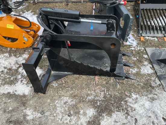 SGB20 Stump Grab Bucket, Fits Skid Steer Loader, 48" Max Opening, 5KN Force
