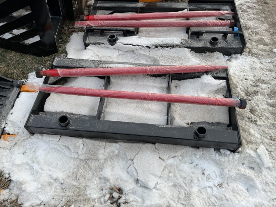 New Unused GIYI Model BF47 Bale Spear Skid Loader Attachment