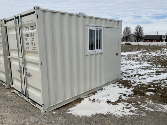 New Unused CTTN 10' Office Shipping Container with Side Door and Window