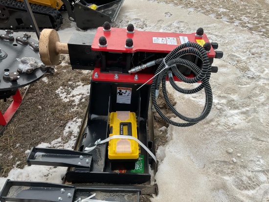 New Unused Raytree RMPP680 Post Pounder Skid Loader Attachment,