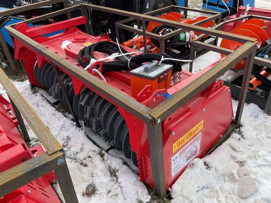 New Unused Raytree RMBD72 Forestry Mulcher Skid Loader Attachment, 72" Wide Drum, Heavy Duty