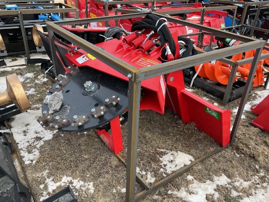 New Unused RTSG30 Transverse Stump Grinder Skid Loader Attachment, Heavy Duty, 28" Cutting Wheel