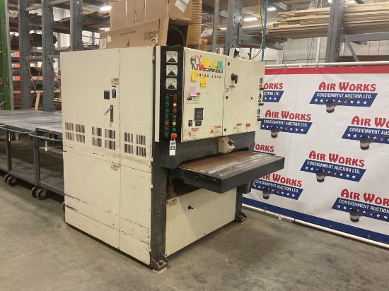 2004 Timesaver Series 2300 Helical Planer Sander, 3 Head 43" Wide Belt Planer Sander, 480 Volt 3 Ph