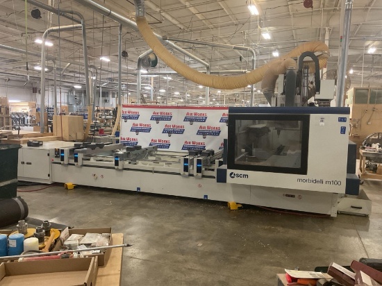 2021 SCM Morbidelli M100 CNC Machining Center, 5'x 12', 2 Tool Changers, Becker Vacuum, 480 V 3 Ph