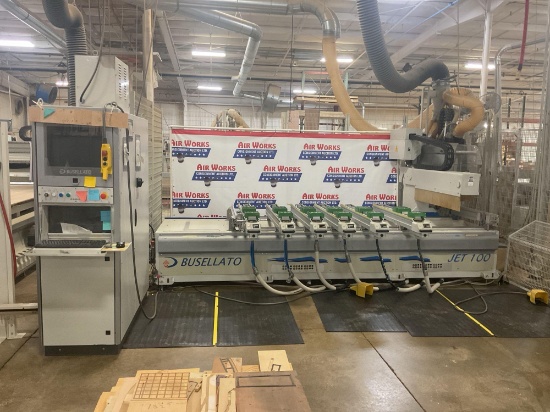 2006 Busellato Jet 100 CNC Machining Center, 3 Axis, Tool Changer, Becker Vacuum Pump, 408 V. 3 Ph.