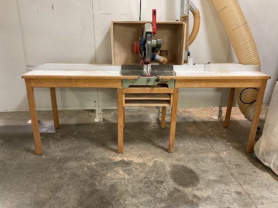 1998 Omga T50 350 Miter Chop Saw with Stand, 3 Hp 230/460 Volt 3 Phase