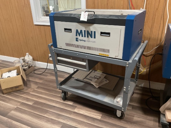 2020 Epilog 8000 Mini 24 Laser System with Global Industrial Cart, 12" x 24" Capacity