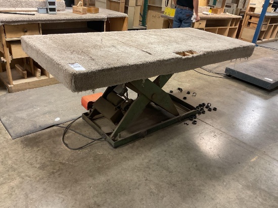 Electric Scissor Lift Table with Padded Top, 36" x 84"