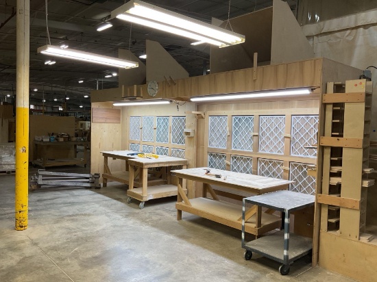 Lighted Double Sanding Station, 480 Volt 3 Phase, 6' x 20'