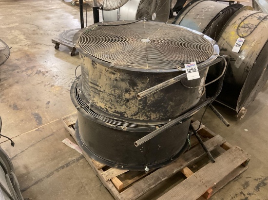 2 Dayton 3C674D 36" Barrel Fans, 115 Volt 1 Phase