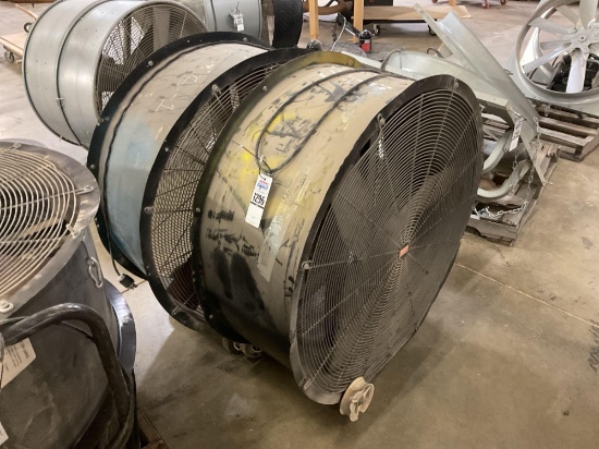 2 Dayton 3C674D 36" Barrel Fans, 115 Volt 1 Phase