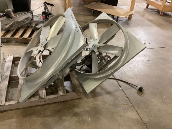 2 Dayton 30" Fans, 3/4 Hp 208/230/460 Volt 3 Phase