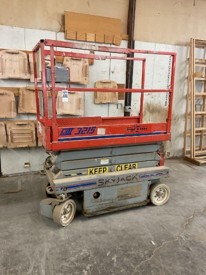 1999 Skyjack SJ3219 Electric Scissor Lift, 24 Volt, 19' Platform Height