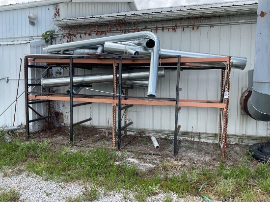 2 - Pallet Rack, Black Cantilever Rack, Dust Collection Pipe
