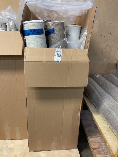 Box Lot, Assorted Rolls Of Fabric