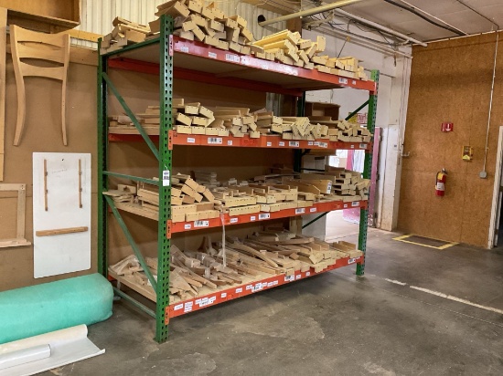 Pallet Rack with Wood Deck, 48" x 102" Uprights, 8 - 112" Beams, Contents Not Included