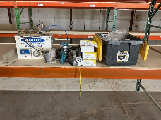 Amco Humidifier, Sandpaper, Golf Balls, Router, Pneumatic Belt Sander, Senco Pinner,