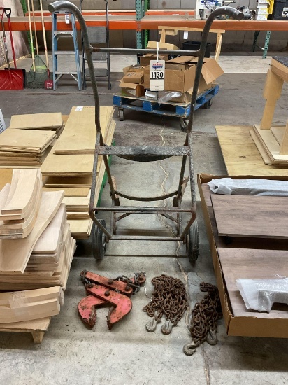 Barrel Cart, Pallet Puller, 2 Chains with Hooks