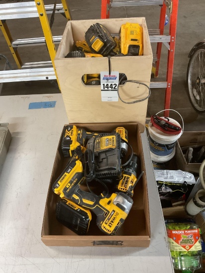3 Dewalt 20 Volt Max Tools and Approx. 15 Batteries, 2 DCF887 Impact Drivers, 1 DCD791 1/2" Drill