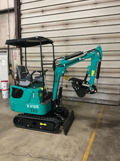 New Unused CFG Industrial KV15R Mini Excavator, 15 Hp Gas Engine, Pilot Controls, Aux. Hydraulics