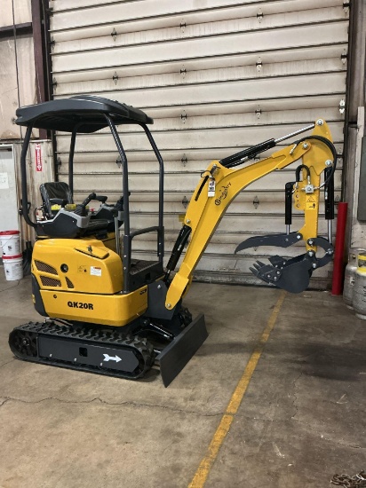 New Unused CFG Industrial QK20R Mini Excavator, 25 Hp Gas V Twin Engine, Pilot Controls, Aux. Hyd.