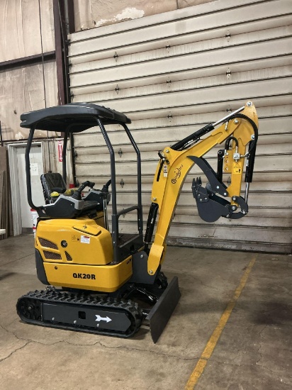 New Unused CFG Industrial QK20R Mini Excavator, 25 Hp Gas V Twin Engine, Pilot Controls, Aux. Hyd.