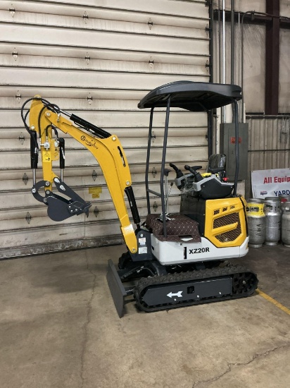 New Unused CFG Industrial XZ20R Model Mini Excavator, 23 Hp Gas Engine, Digging Bucket, Hyd.Thumb