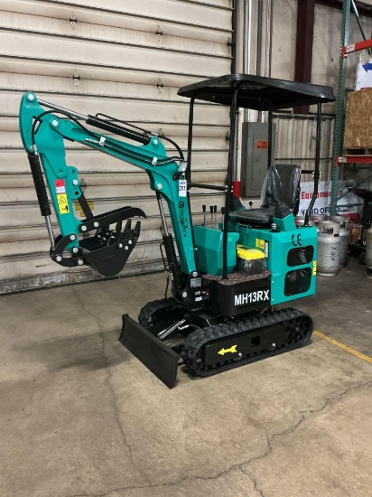 New Unused CFG Industrial MH13RX Mini Excavator, 15 Hp gas Engine, Aux. Hydraulics, Thumb,