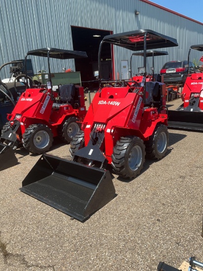 New Unused AGT SDA-140W Compact Skid Loader, 15 Hp Gas Engine, Aux. Hyd, GP Bucket, Oil Cooler