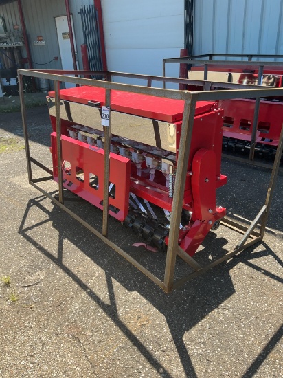 New Unused AGT STSD10 Seeder Skid Loader Or 3 Point Hitch Attachment, Stainless Seed Box